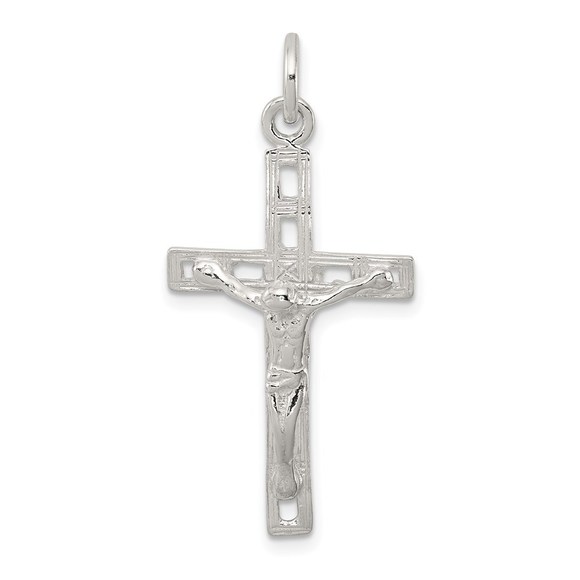 Million Charms 925 Sterling Silver Crucifix Necklace Charm Pendant - Picture 1 of 4